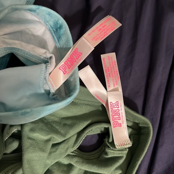 Victorias Secret PINK (2) NWOT Cotton Lounge Bra with removable pads - Picture 3 of 4